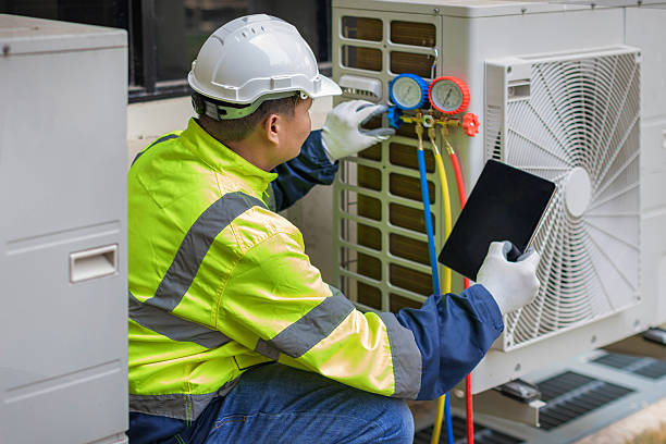 Professional Hvac Maintenance technician working in Breezy Point, NY